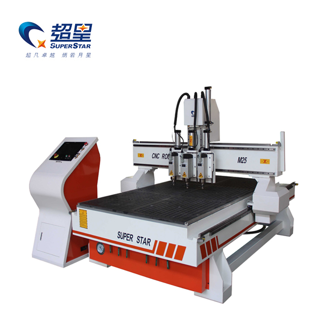 Superstar Three Head Wood Cabinet Furniture Door Cutting Machine