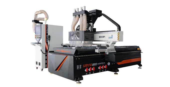 What are the characteristics of the wood cabinet cutting machine