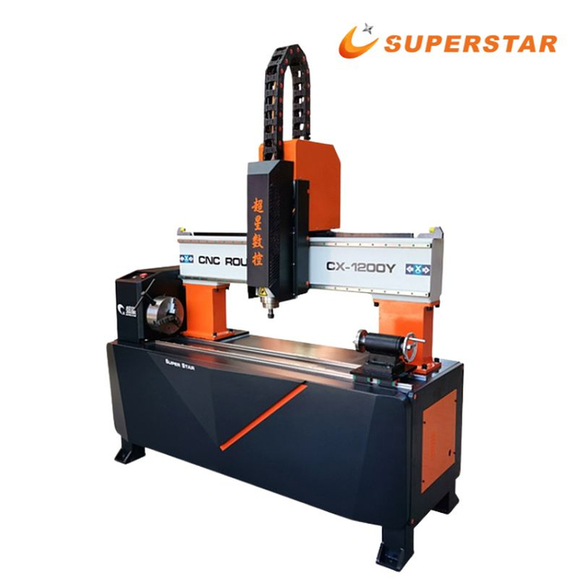 Superstar CX-1200Y Small Wood Cylinder CNC Engraving Machine