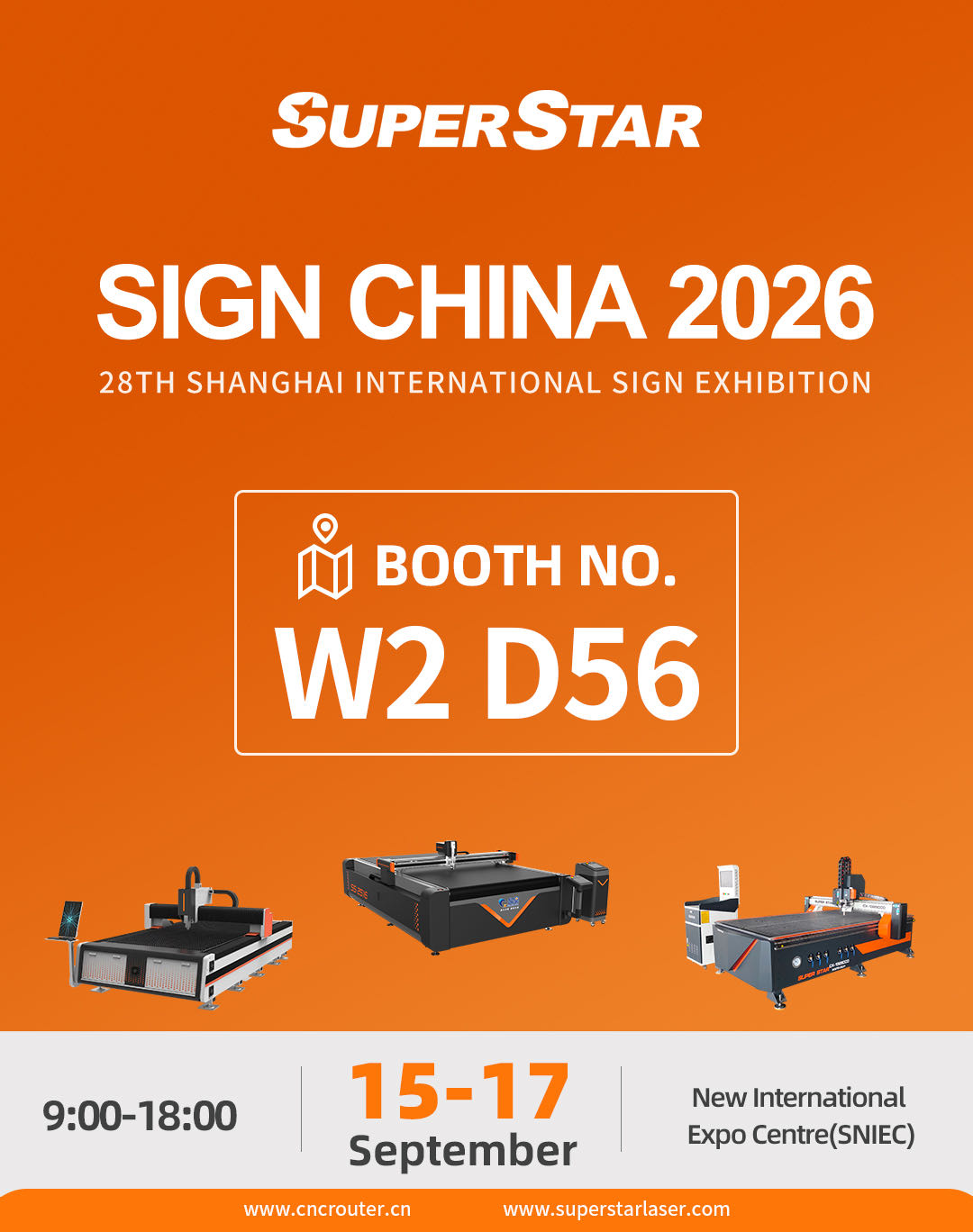 Meet Superstar CNC at SIGN CHINA 2026 in Shanghai — Visit Us at Booth W2 D56